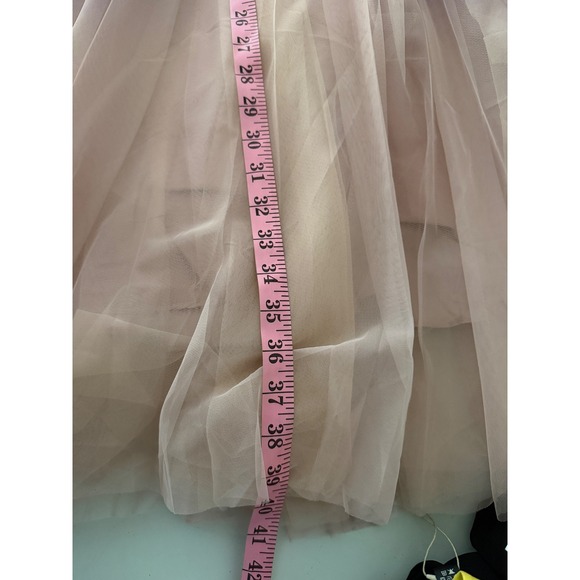 Mac Duggal Ombre Tulle V Neck Gown Navy Pink Formal Dress - Picture 9 of 9